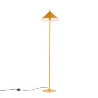 Dizajnová stojaca lampa žltá - Triangolo