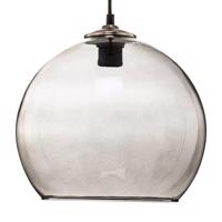 Závesná lampa guľa sklenené guľové tienidlo dymovo sivé Ø 30cm