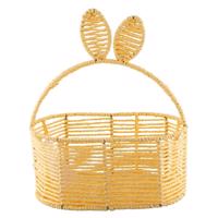 Altom Pletený košík s ušami oválny, 20 x 15 x 11/31 cm, žltá