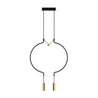 Axolight Liaison P2 lampa čierna/zlatá 56 cm