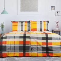 B.E.S. Petrovice Bavlnené obliečky Exkluziv Orange kube, 140 x 200 cm, 70 x 90 cm