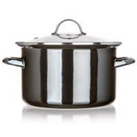 Banquet Smaltovaný hrniec METALLIC Black 24 cm,3,7 l, s pokrievkou, 24 cm