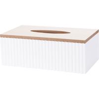 Box na vreckovky Stripes biela, 25 x 13,5 x 9 cm