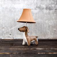 Detská stolná lampa Jazvečík hnedá vrátane LED - Waldi