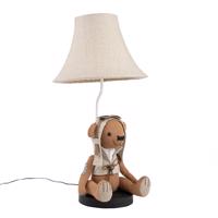Detská stolná lampa Medveď hnedý vrátane LED - Charles