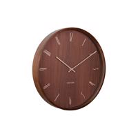 Dizajnové nástenné hodiny Karlsson 5994DW hnedé,priemer 40 cm