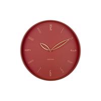 Dizajnové nástenné hodiny Karlsson 6012RD červené,priemer 40 cm