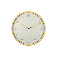 Dizajnové nástenné hodiny Karlsson 6013BY žlté,priemer 40 cm