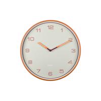 Dizajnové nástenné hodiny Karlsson 6013ORoranžové, priemer 40 cm