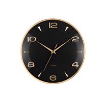 Dizajnové nástenné hodiny Karlsson 6017BK čierne,priemer 40 cm