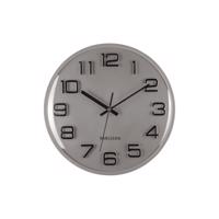Dizajnové nástenné hodiny Karlsson 6022SIstrieborné, priemer 30 cm