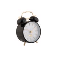 Dizajnový budík Karlsson 6009BK čierny, priemer 12cm