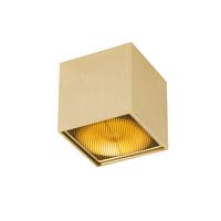 Dizajnový prisadený reflektor zlatý GU10 111mm - Box Honey