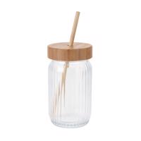 EH Pohár na nápoje s bambusovým viečkom, 0,5 l