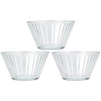EH Súprava sklenených misiek Stripes 3 ks, 300 ml