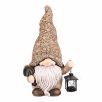 Elf s lopatou a lampášom na sviečku , polyresin,30 x 20 x 50 cm