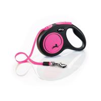 Flexi Samonavíjacie vodítko New Neon M, 5 m, 25 kg, ružová