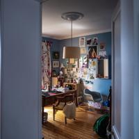 Foscarini Twiggy Wood závesná lampa greige stmieva