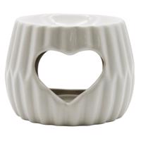 Home Elements Arómalampa Heart, biela, pr. 8,5 cm