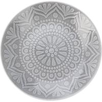 Kameninový dezertný tanier Ethnic, pr. 20 cm, sivá