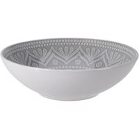 Kameninový hlboký tanier Ethnic, pr. 18 cm, sivá