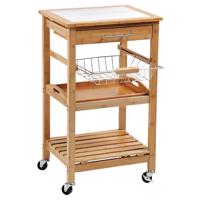 Kesper 25776 Kuchynský vozík s pracovnou doskou, 81 x 48 x 38 cm