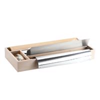 Kesper 57041 Kuchynský zásobník na fólie bambus, 42 x 19 x 5,4 cm