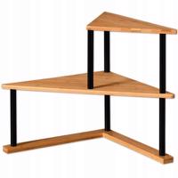 Kesper 58808 Kuchynská rohová polica bambus/kov, 52 x 39 x 29,5 cm
