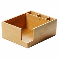 Kesper 70852 Kuchynský organizér bambus, 5 priehradok, 18 x 9 x 18 cm
