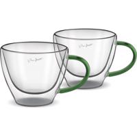 Lamart LT9115 2-dielna súprava pohárov nacappuccino Vaso, 190 ml, zelená