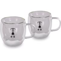 Lamart LT9125 2-dielna sada pohárov Bear Vaso, 250 ml, číra