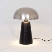 Lampa Fungo vyžarujúca nadol čierna/strieborná