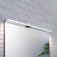 LED zrkadlové svetlo Triga IP44, chróm, 80 cm, 4 000 K