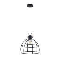 Lindby Flintos závesná lampa, 1-plameňová, čierna