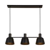 Lucande Servan závesná lampa, čierna 3-plameňová