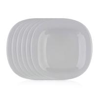 Luminarc Hranatý dezertný tanier CARINE 19 cm, 6 ks, sivá