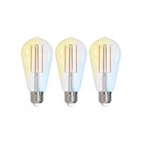 LUUMR Smart LED E27 ST64 7W ZigBee Tuya Hue číra sada 3 ks