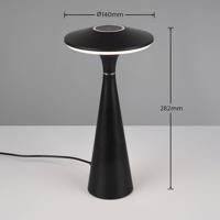Nabíjacia stolová lampa Torrez LED, čierna, výška 28,5 cm, CCT