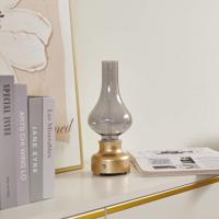 Nabíjateľná stolová lampa Lindby LED Maxentius v zlatej farbe s dotykovým