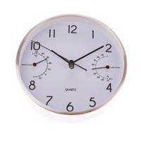 Nástenné hodiny s teplomerom a vlhkomerom 15 cm