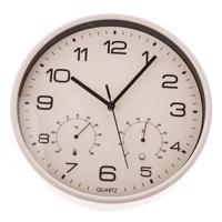 Nástenné hodiny s teplomerom a vlhkomerom 25 cm