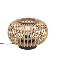 Orientálna stolná lampa čierna s bambusom - Amira