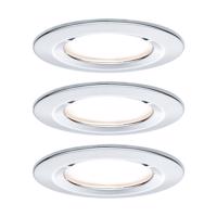 Paulmann LED zapustený spot Nova Coin 3 chrómový okrúhly stmievateľný