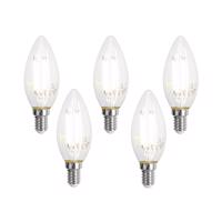 Sada 5 ks Inteligentné LED žiarovky E14 C35 číre 4,2 W 470 lm 2700-6500 K