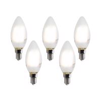 Sada 5 ks Inteligentné LED žiarovky E14 C35 matné 4,2 W 470 lm 2700-6500 K