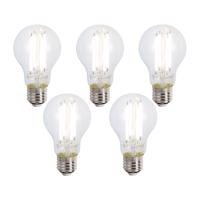 Sada 5 ks Inteligentné stmievateľné LED žiarovky E27 A60 číre 7W 806lm 2700-6500K