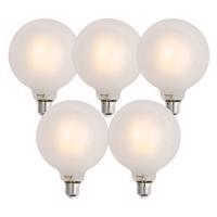 Sada 5 ks Inteligentné stmievateľné LED žiarovky E27 G125 matné 7W 806lm 2700-6500K