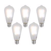 Sada 5 ks Inteligentné stmievateľné LED žiarovky E27 ST64 matné 7W 806 lm 2700-6500K