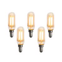 Sada 5 ks Stmievateľná LED žiarovka E14 zlatá T25 4W 250lm 2200K