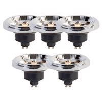 Sada 5 LED žiaroviek GU10 s 3-stupňovým stmievaním na teplú bielu AR111 11W 620lm 2000-3000K